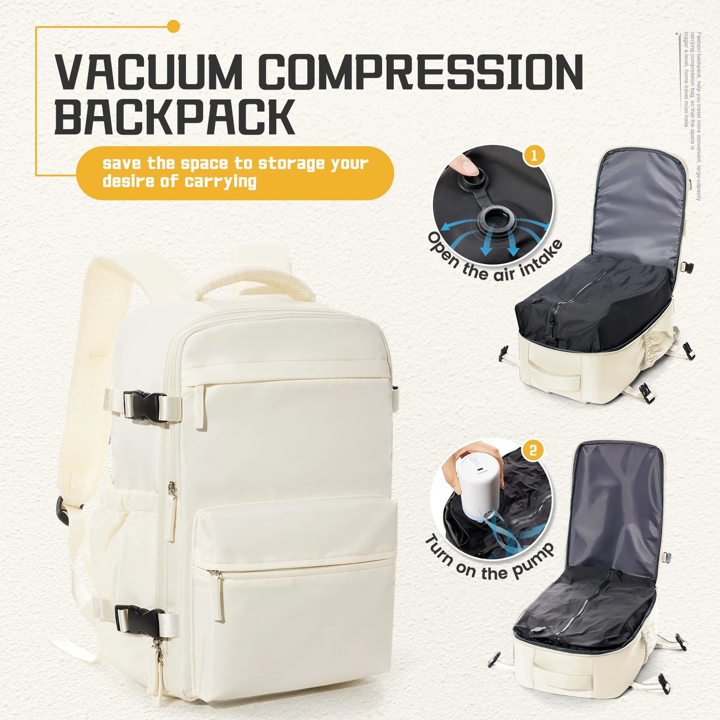 Men’s Vacuum Compression Travel Backpack