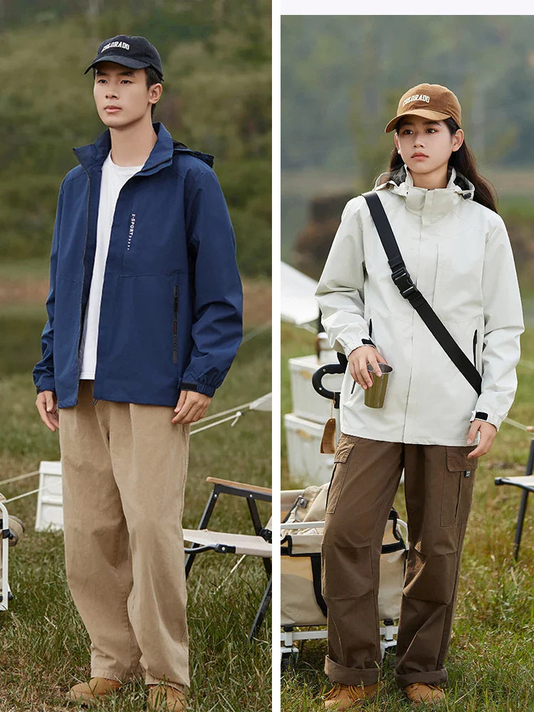 Unisex Waterproof Hooded Windbreaker