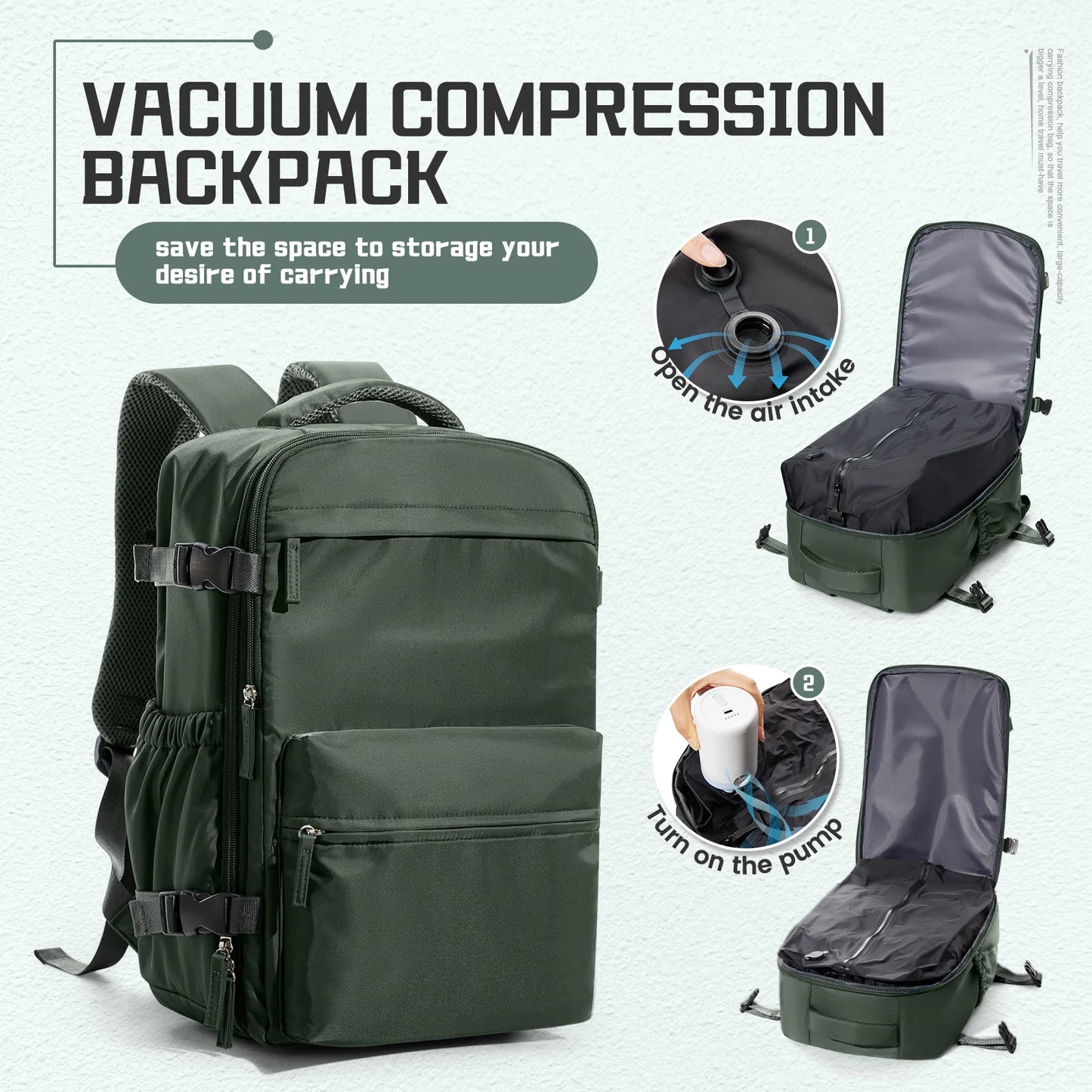 Men’s Vacuum Compression Travel Backpack