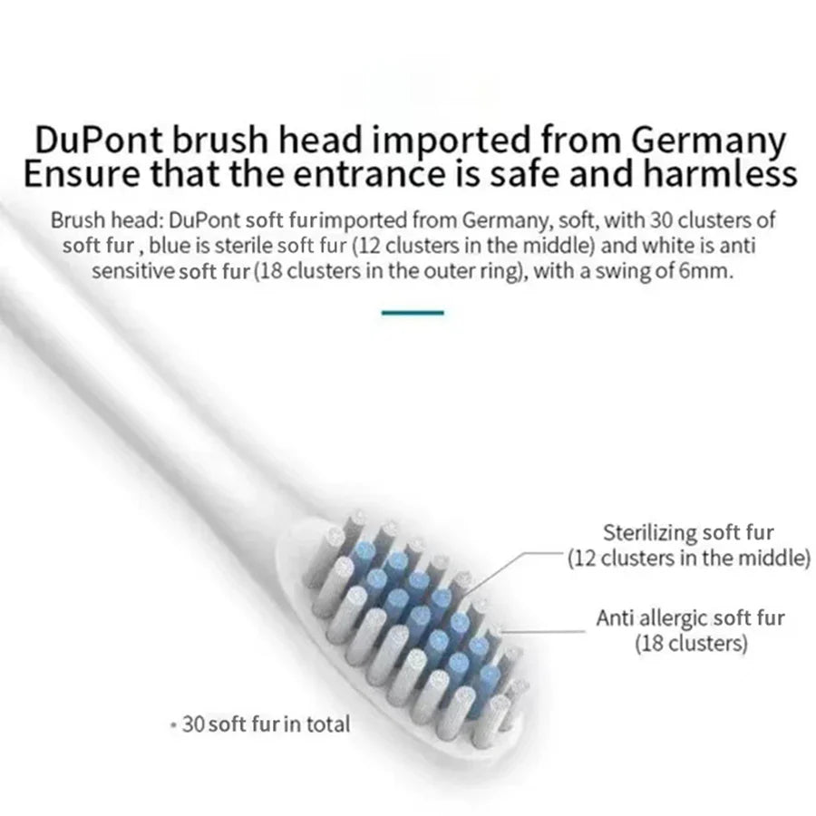Electric Ultrasonic Toothbrush Set