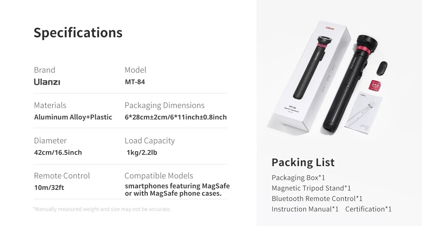 Ulanzi MT-84 Magsafe Selfie Stick