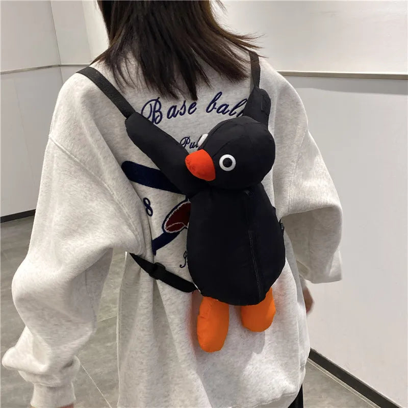 Cute Cartoon Penguin Plush Backpack