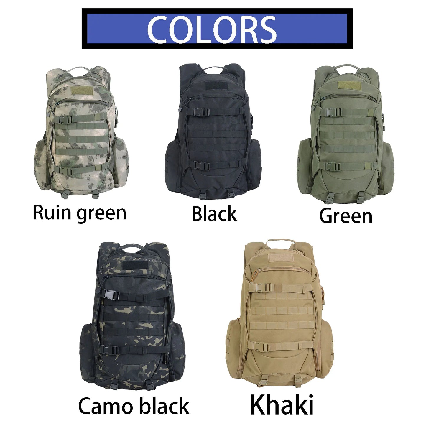 45L Waterproof Tactical Hiking Backpack
