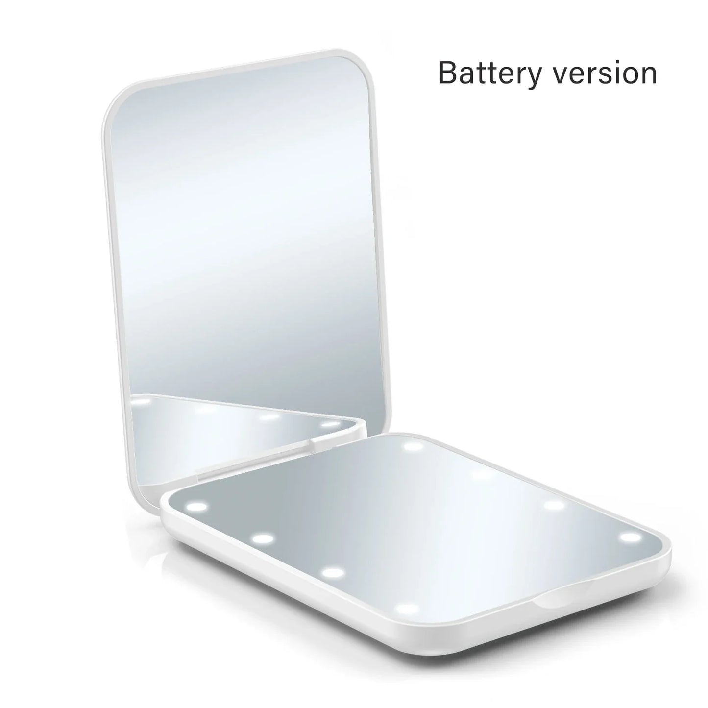 Compact Folding LED Makeup Mirror