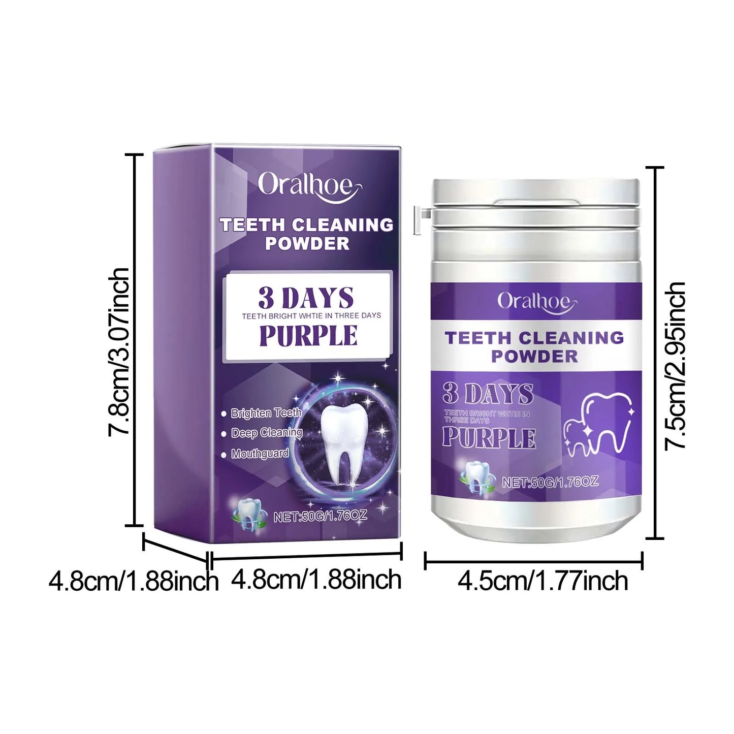 Purple Orthopedic Teeth Whitening Toothpaste