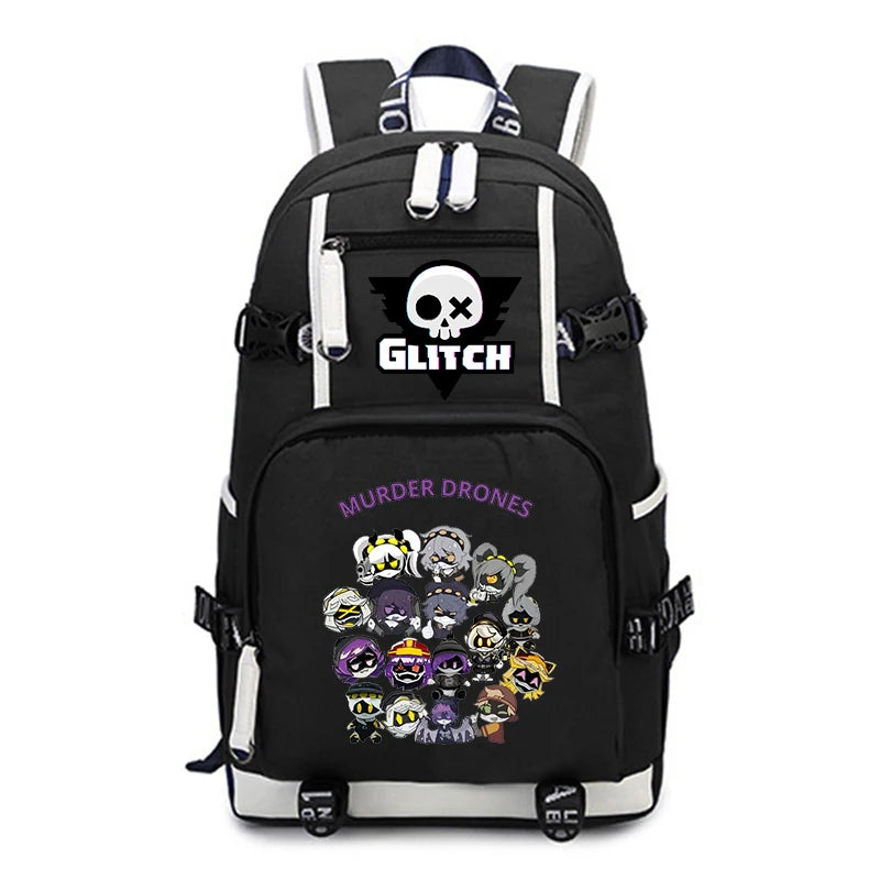 Anime Murder Drones Canvas Backpack