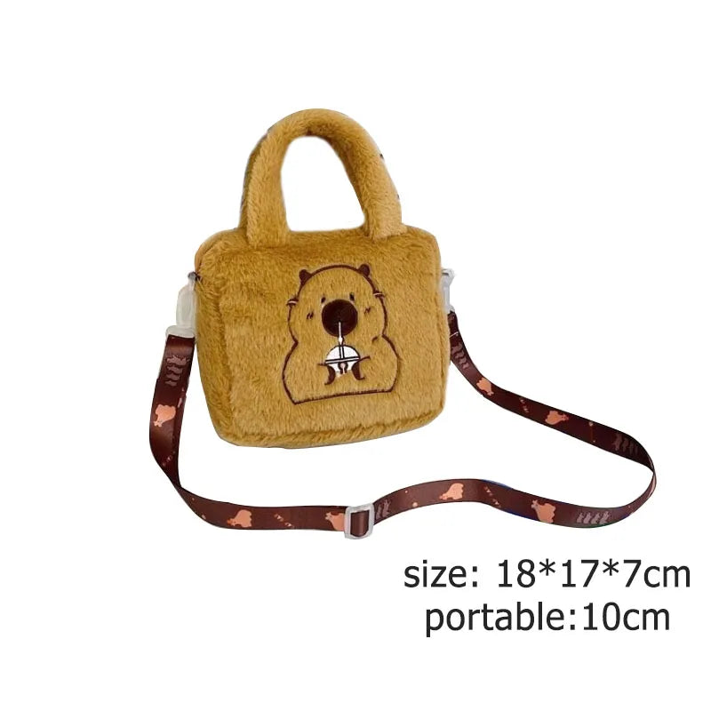 Kawaii Capybara Plush Cartoon Backpack