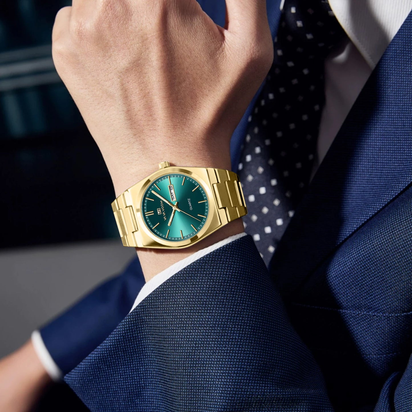 Luxury Blue Gold Men’s Watch