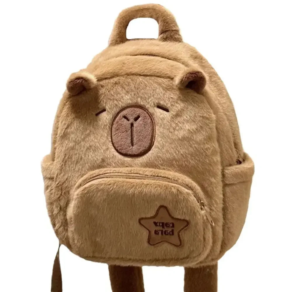 Kawaii Capybara Plush Cartoon Backpack