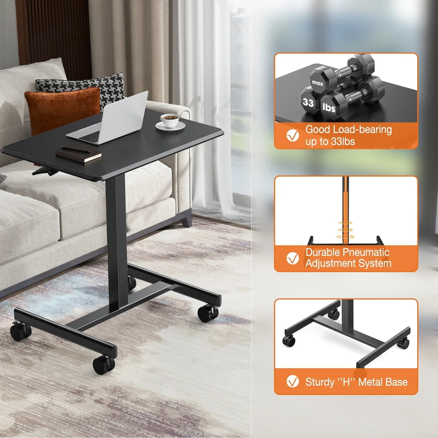 JHK Portable Adjustable Laptop Desk