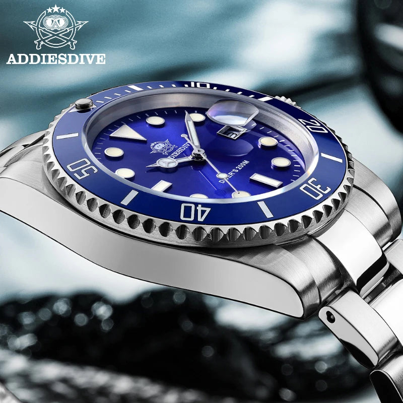 ADDIESDIVE Stainless Steel Quartz Watch