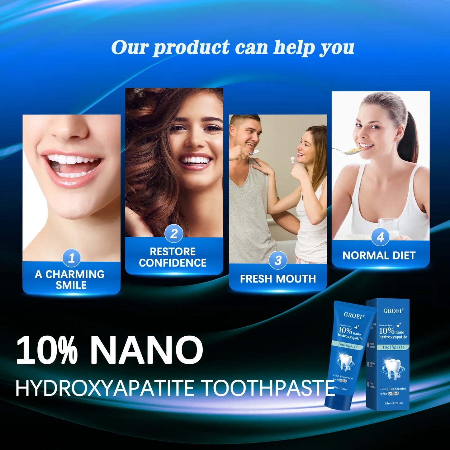 Hydroxyapatite Whitening Repair Toothpaste