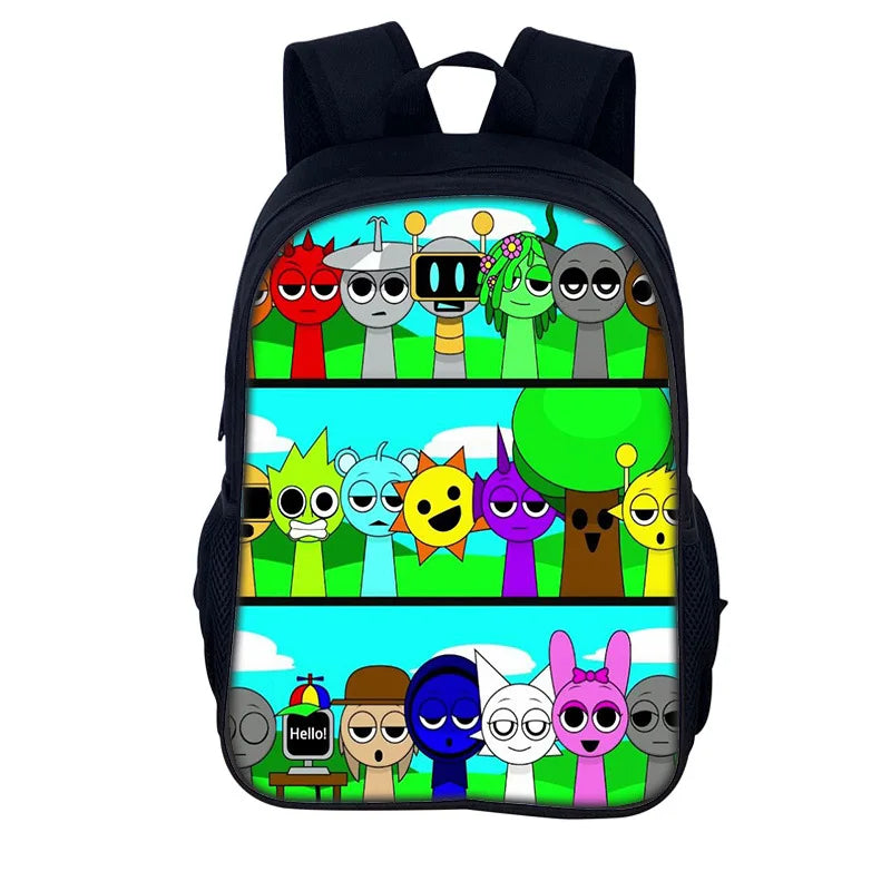 Sprunki Incredibox Student School Backpack