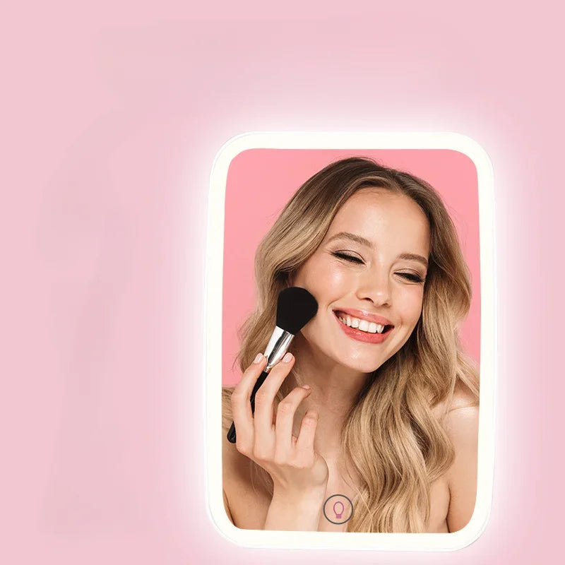 LED Tricolor Light Foldable Mirror