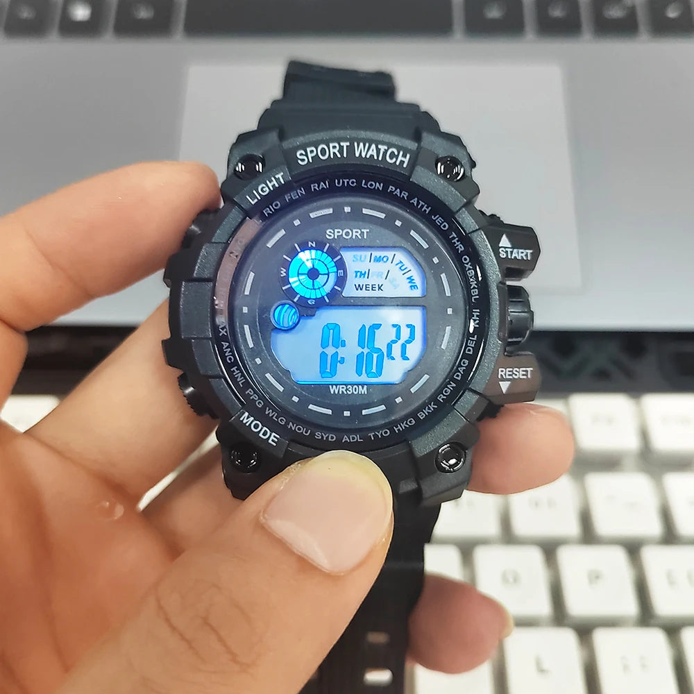 YIKAZE Men’s LED Digital Watch