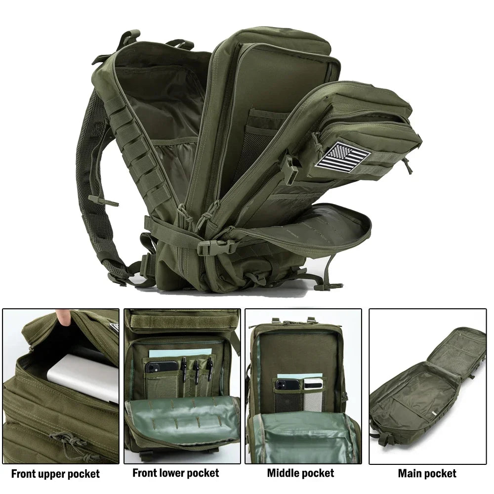 45L Tactical Outdoor Hiking Backpack