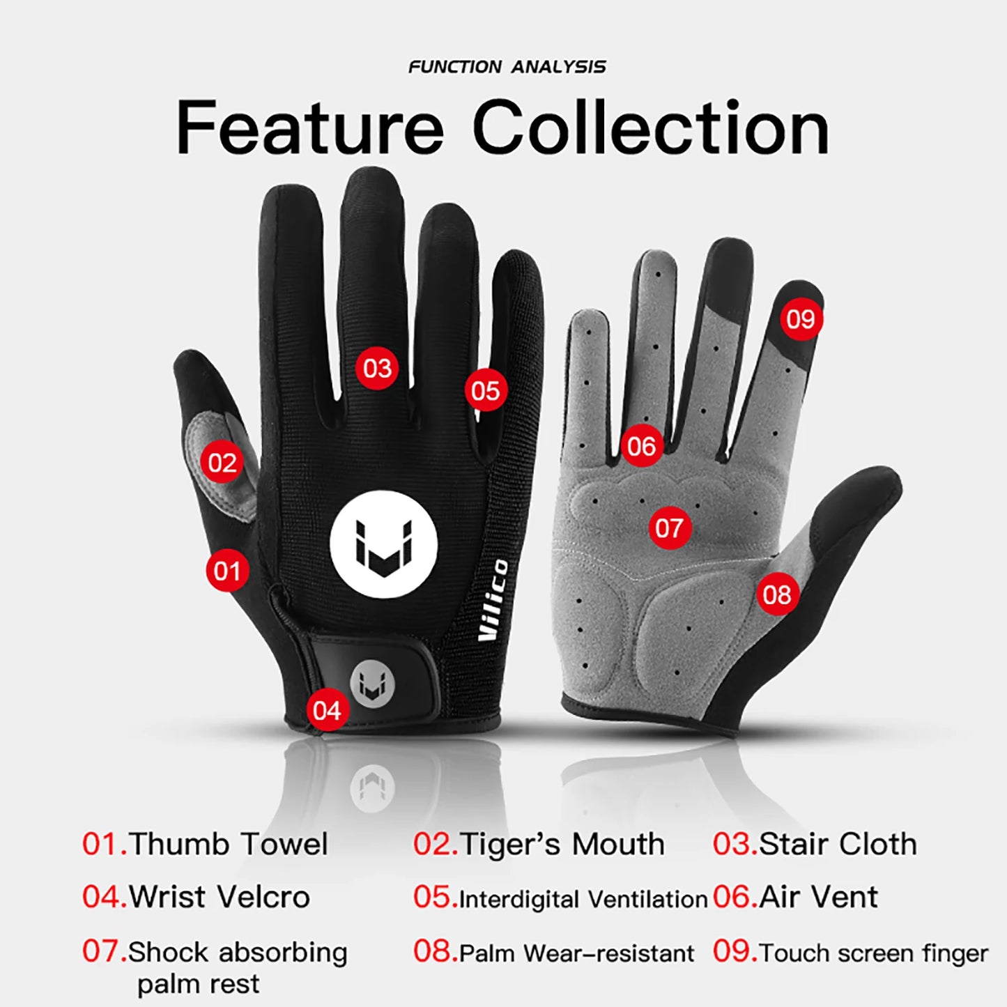 Full Finger MTB Cycling Gloves