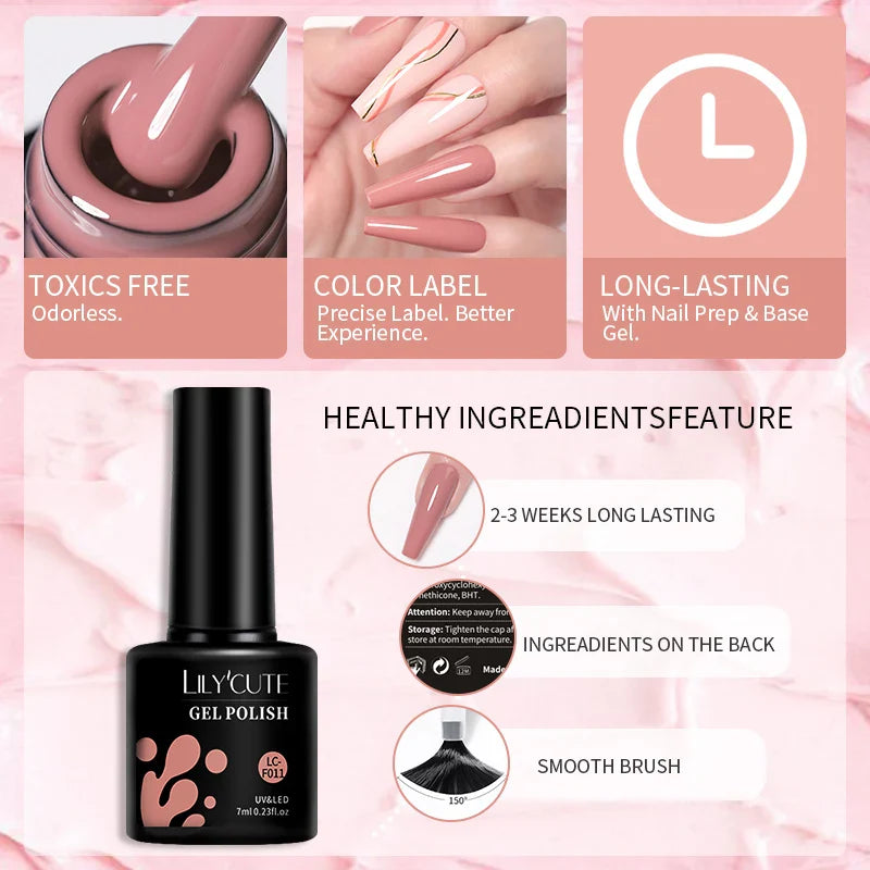 LILYCUTE Gel Nail Polish Set