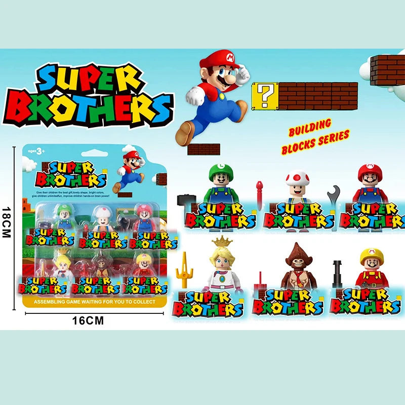 Mario Sonic Building Blocks Toys