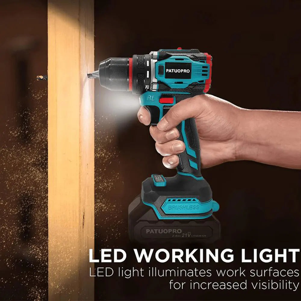 PATUOPRO 10mm Cordless Electric Drill