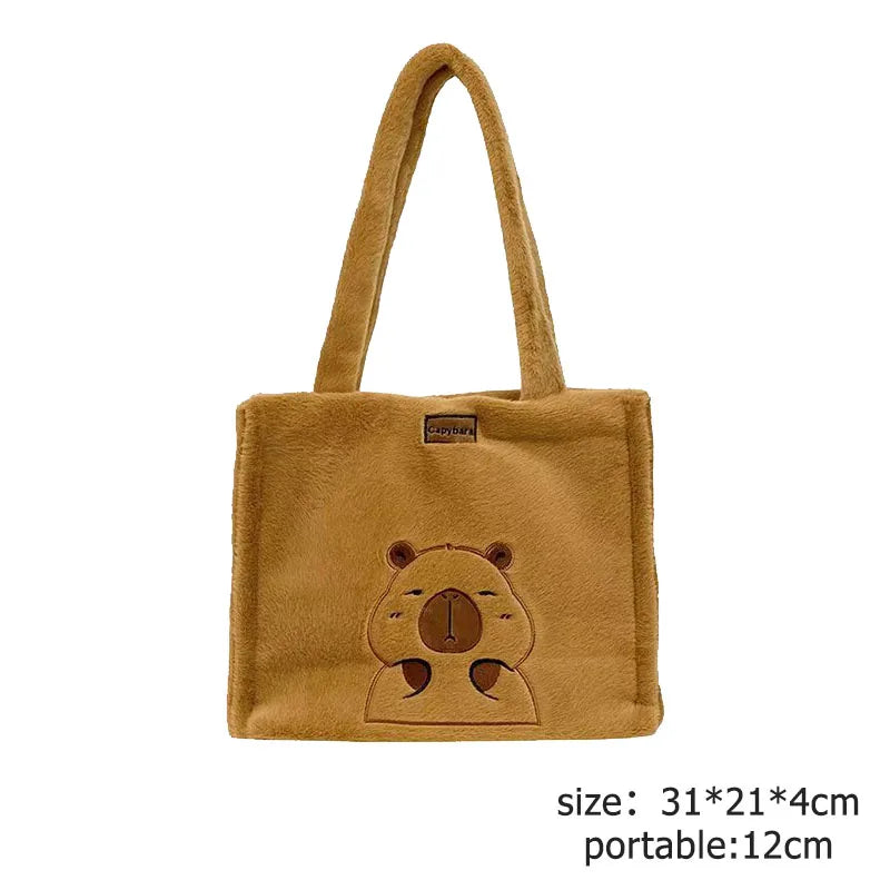 Kawaii Capybara Plush Cartoon Backpack