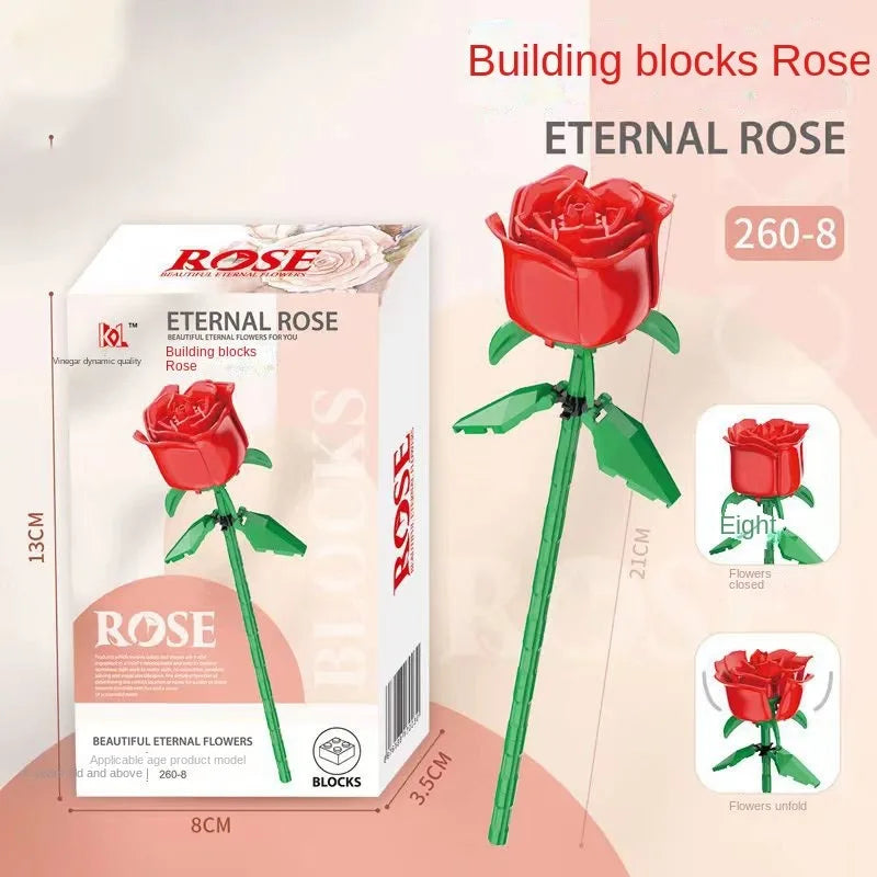 Valentine Rose Building Blocks Toy