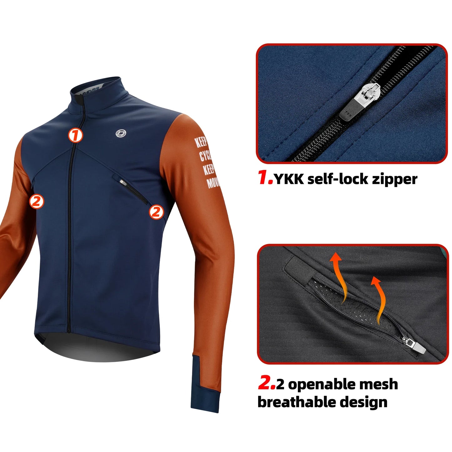 DAREVIE Men's Windproof Cycling Jacket