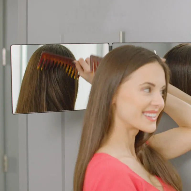 LED Trifold Self-Haircut Mirror