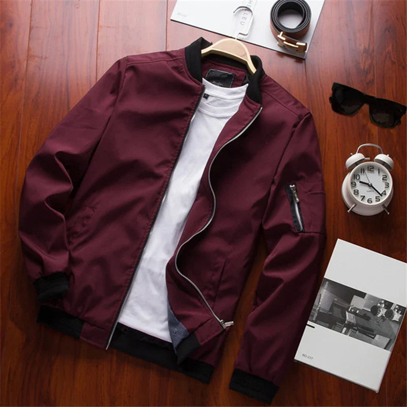 Men’s Slim Bomber Windbreaker Jacket