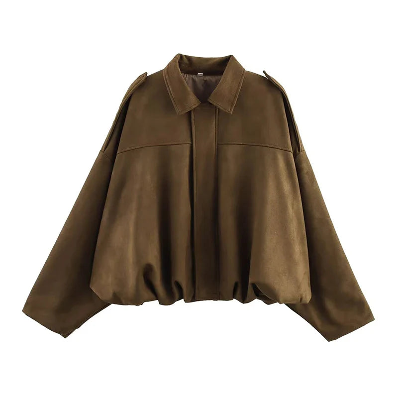 Women's Vintage Bomber Jacket Coat