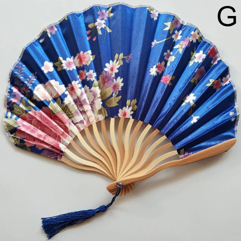 Vintage Silk Bamboo Folding Fan
