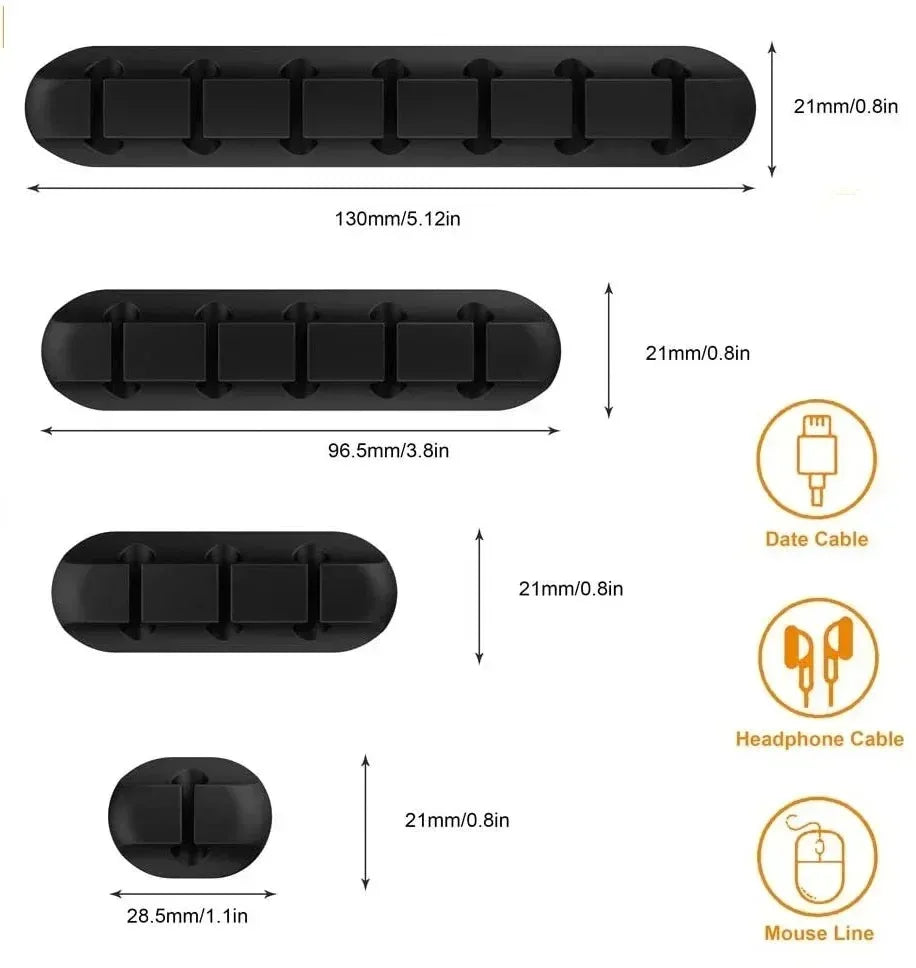 Silicone Cable Organizer Management Clips