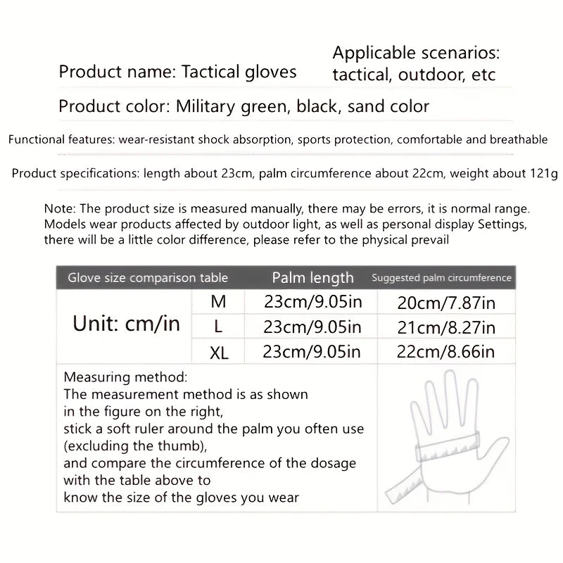 Tactical Military Combat Finger Gloves