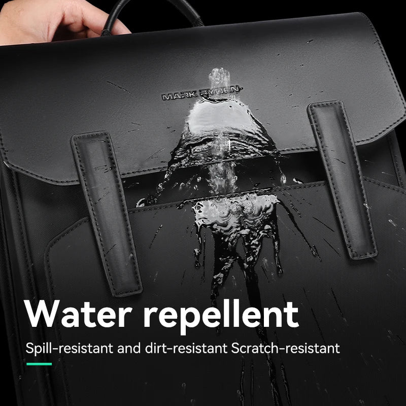 Mark Ryden Leather Laptop Backpack