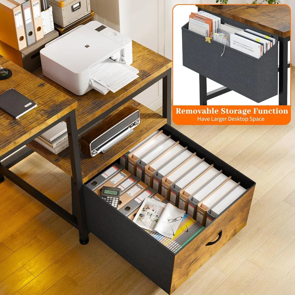 Office Desk with Drawers