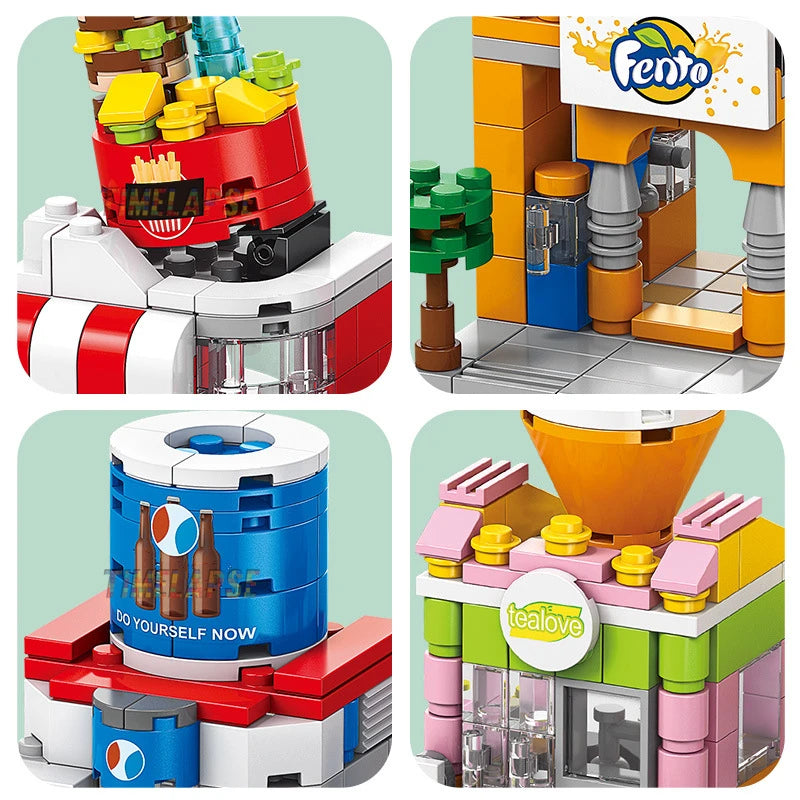 DIY Coffee Shop Building Blocks