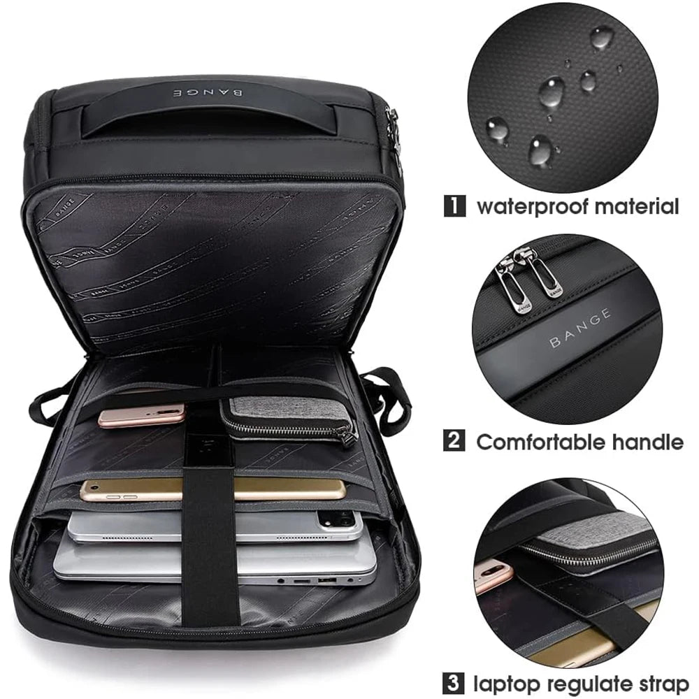 BANGE Waterproof Laptop Business Backpack