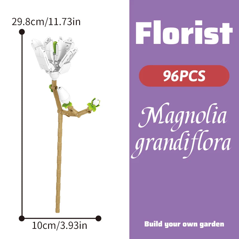 DIY Flower Building Block Bouquet