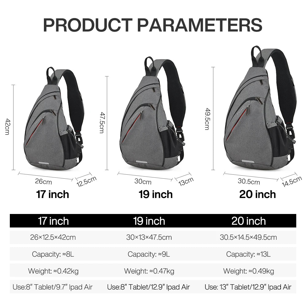 Mixi Unisex Sling Shoulder Backpack