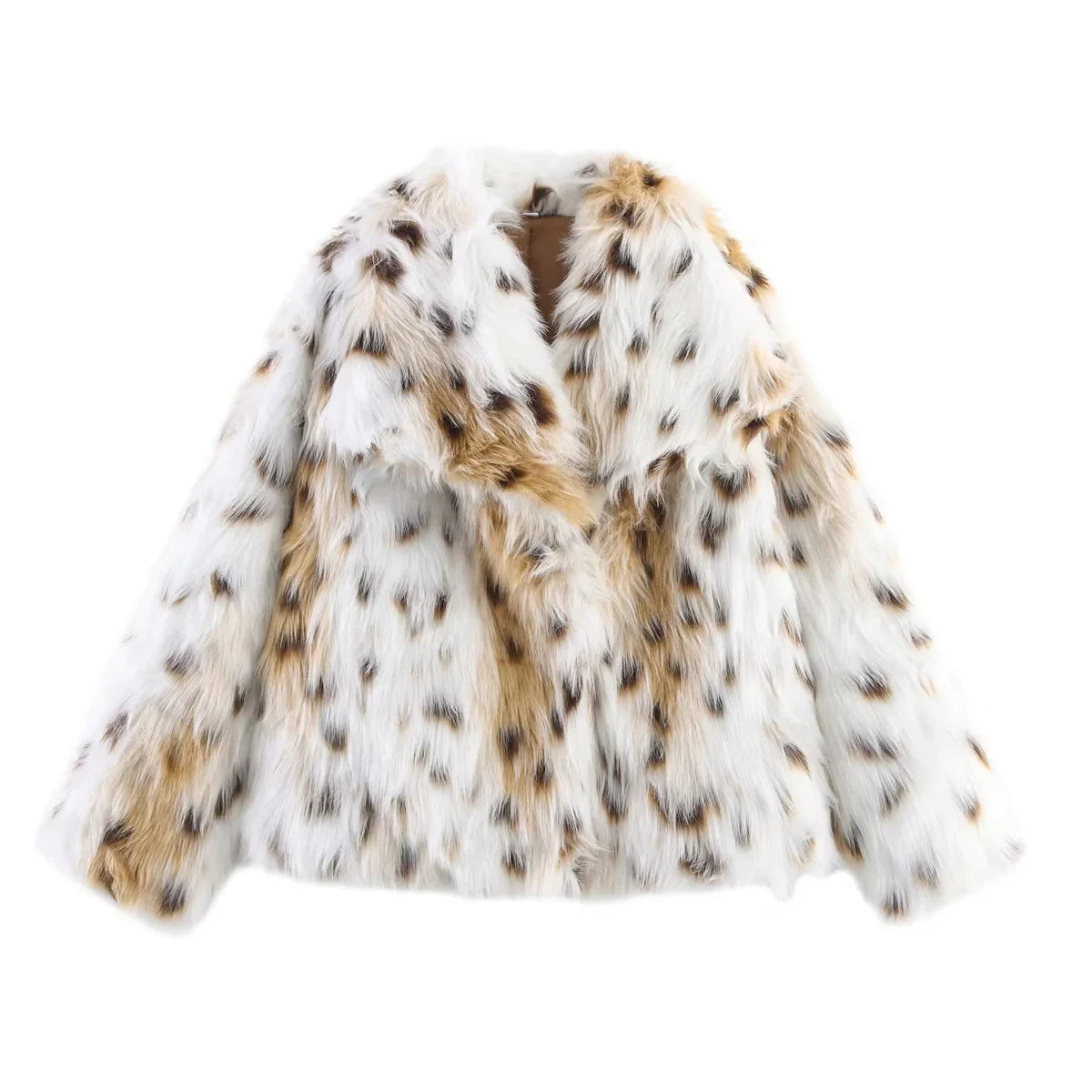HH Women Elegant Faux Fur Coat