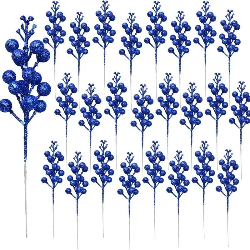 10pcs Sparkling Berry Christmas Ornaments