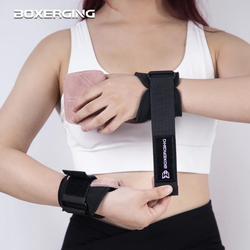 Cowhide Gym Lifting Gloves