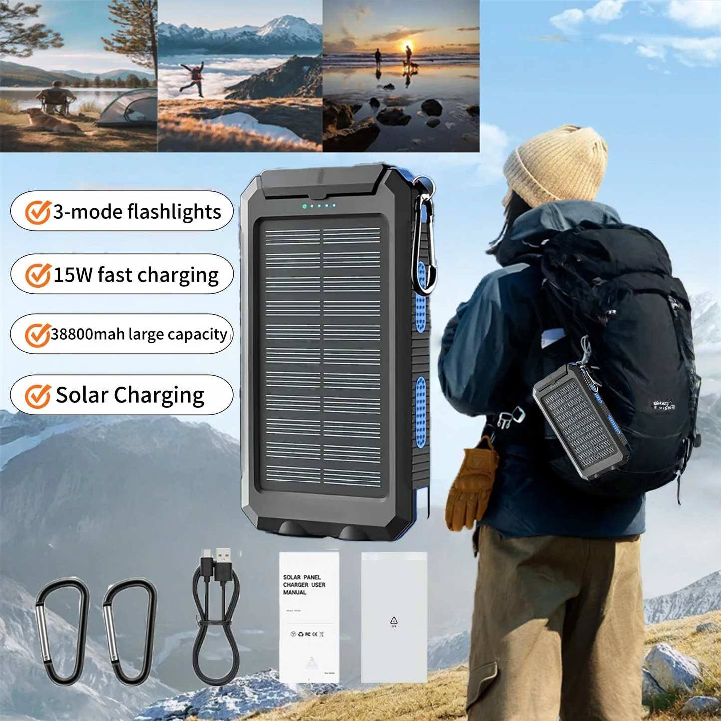 38800mAh Outdoor Solar PowerBank