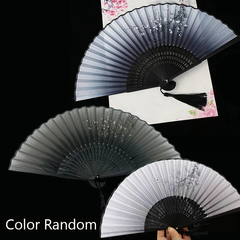 Vintage Silk Bamboo Folding Fan