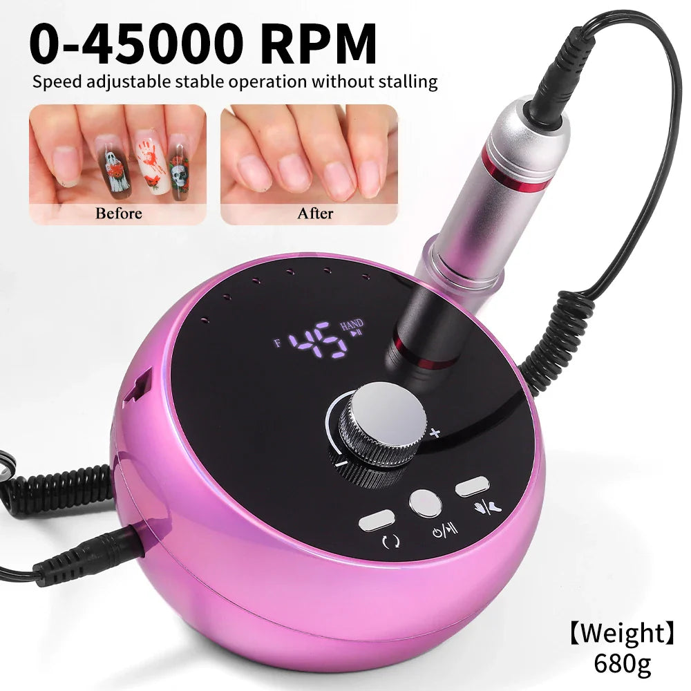 Professional 45000RPM Electric Nail Drill