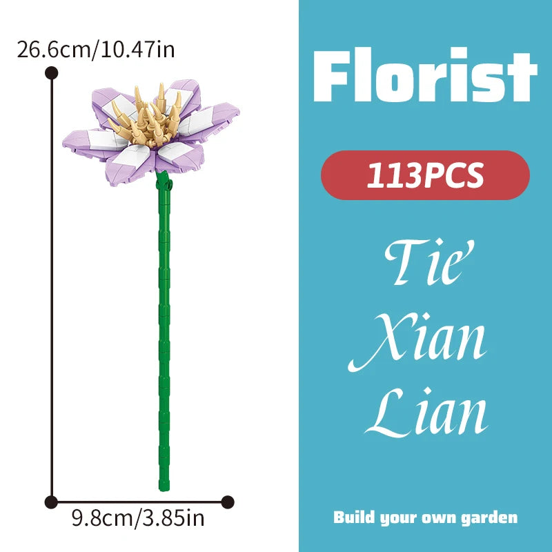 DIY Flower Building Block Bouquet