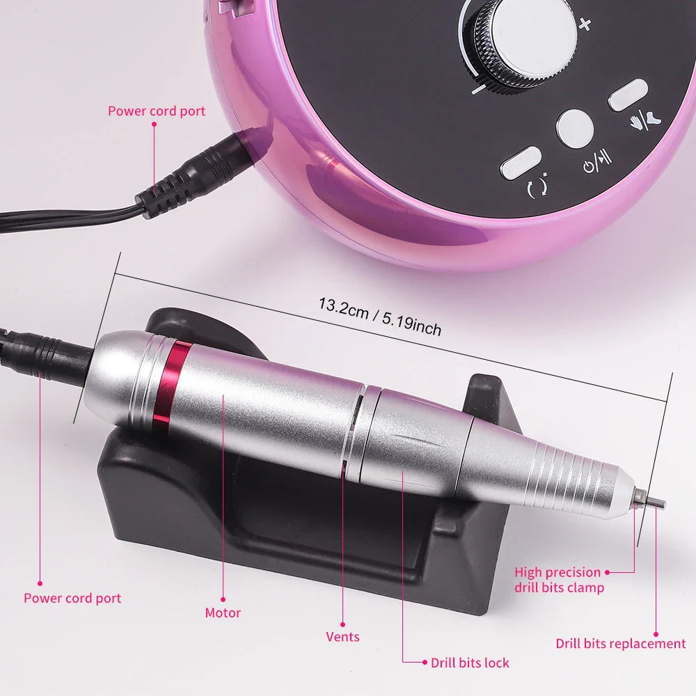 Professional 45000RPM Electric Nail Drill
