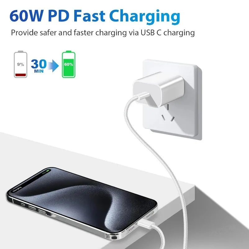VIKEFON 60W USB C Cable