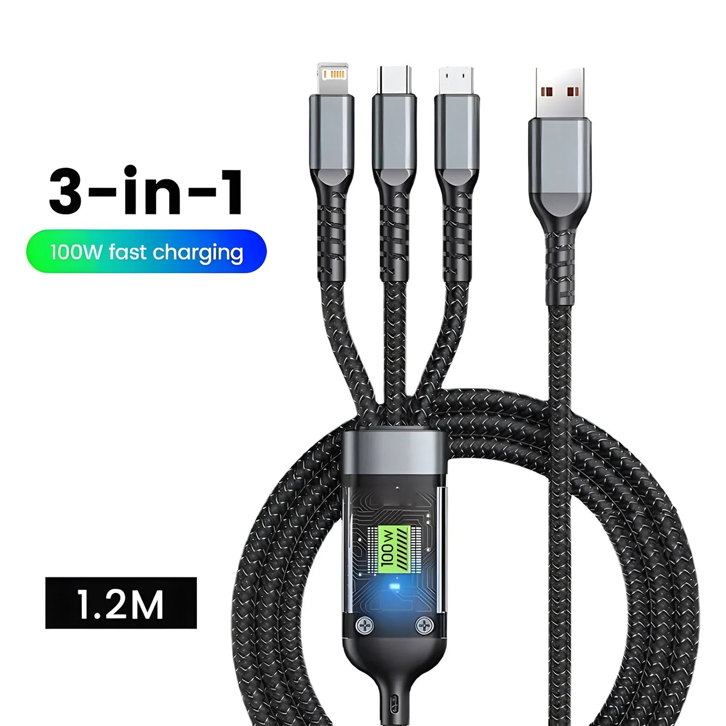 3 In 1 Fast Charging Cable