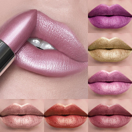 21 Colors Glitter Metallic Lipstick